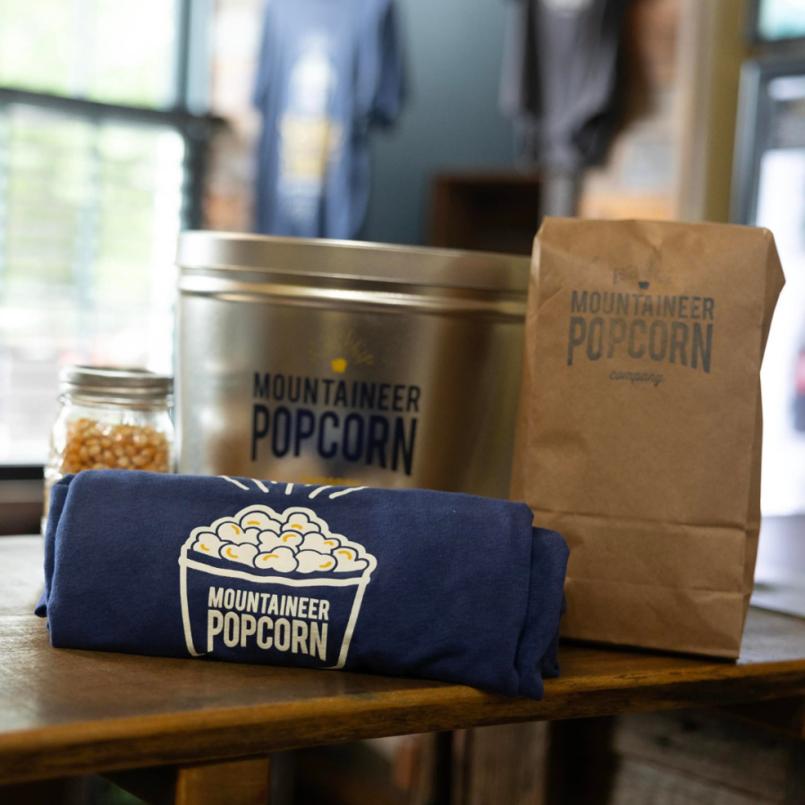 Savory_ Popcorn + t-shirt + 2 gal tin
